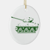 Tank-sierbloem (groen) keramisch ornament (Rechts)