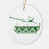 Tank-sierbloem (groen) keramisch ornament (Links)