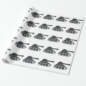 Tank Silhouette Cadeaupapier (Uitgerold)