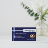 Tank tab Plumber van Crisscross Pipe Lines Visitekaartje (Staand voorkant)