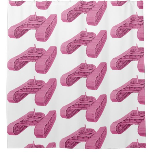 Tank Tracks Operating Engineer Crane Operator Douchegordijn (Voorkant)