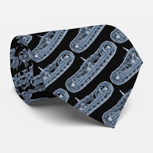 Tank Tracks Operating Engineer Crane Operator Stropdas (Opgerold)