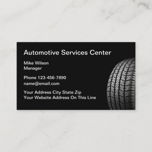 Tank voor automatische services visitekaartje (Voorkant)