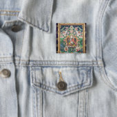 Tanka of Padmasambhava, c.749 AD Vierkante Button 5,1 Cm (In situ)