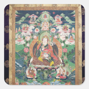 Tanka of Padmasambhava, c.749 AD Vierkante Sticker