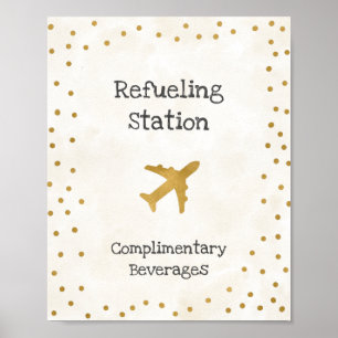 Tanken Station Bruiloft Bridal Shower Bord Poster