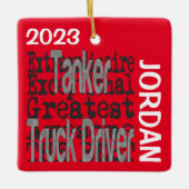 Tanker Truck Driver Extraordinaire CUSTOM Keramisch Ornament (Voorkant)