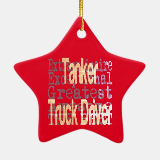 Tanker Truck Driver Extraordinaire Keramisch Ornament (Achterkant)