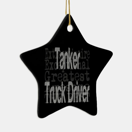 Tanker Truck Driver Extraordinaire Keramisch Ornament (Rechts)