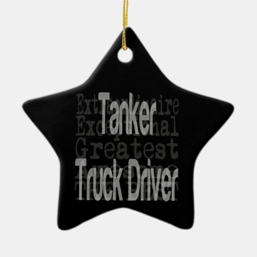 Tanker Truck Driver Extraordinaire Keramisch Ornament (Voorkant)