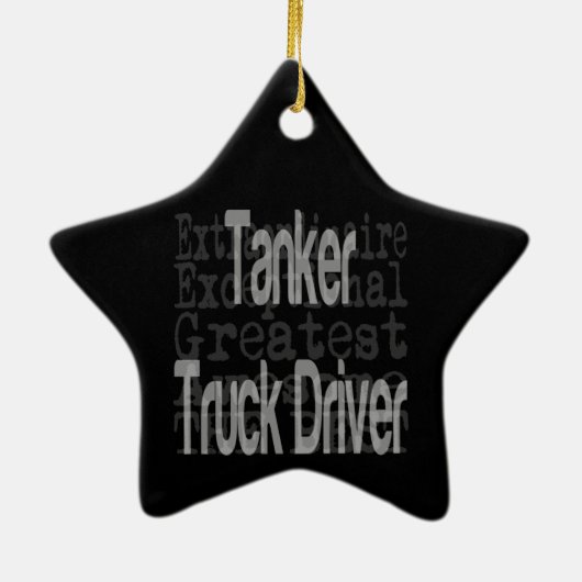 Tanker Truck Driver Extraordinaire Keramisch Ornament (Achterkant)
