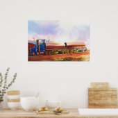 Tanker Truck Highway Driving Transport Art Poster (Keuken)
