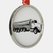 Tanker Truck Metalen Ornament (Rechts)