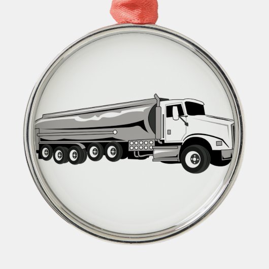 Tanker Truck Metalen Ornament (Voorkant)
