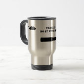 tankers "Doe het met WARMTE" : Travel Mug Reisbeker (Voorkant links)