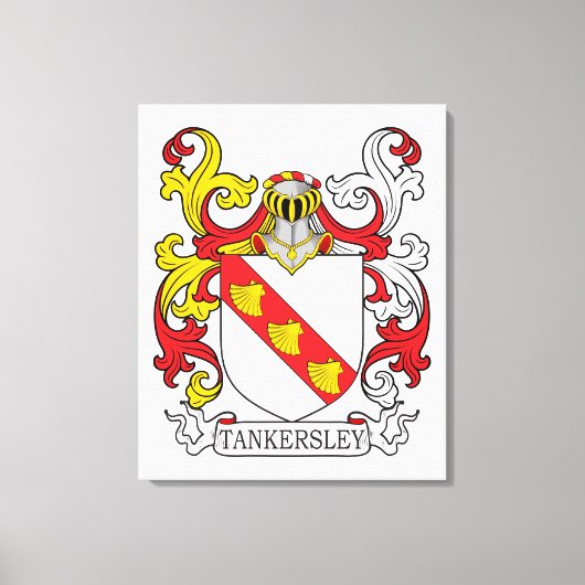 Tankersley Family Crest Canvas Afdruk (Voorkant)