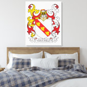 Tankersley Family Crest Canvas Afdruk (Insitu (Slaapkamer))