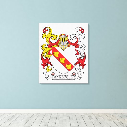 Tankersley Family Crest Canvas Afdruk (Insitu (Houten vloer))