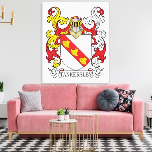 Tankersley Family Crest Canvas Afdruk (Insitu (Woonkamer))