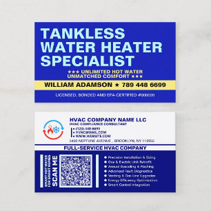 Tankless Water Heater Pro   Warm Water Op Verzoek Visitekaartje