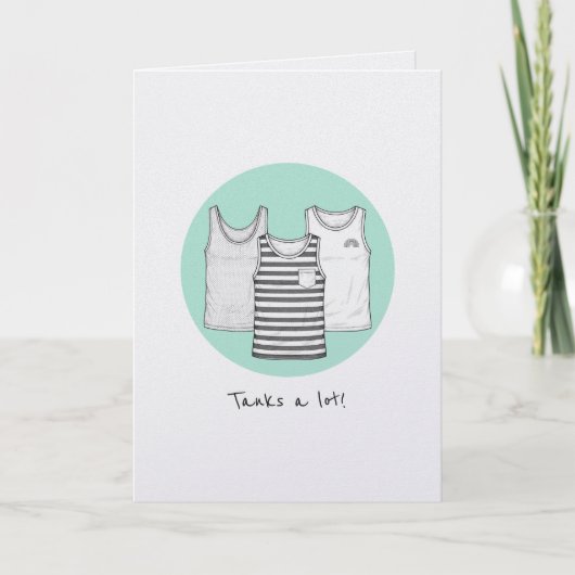 Tanks a lot! punny gay thank you card kaart (Voorkant)
