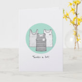 Tanks a lot! punny gay thank you card kaart (Gele Bloem)