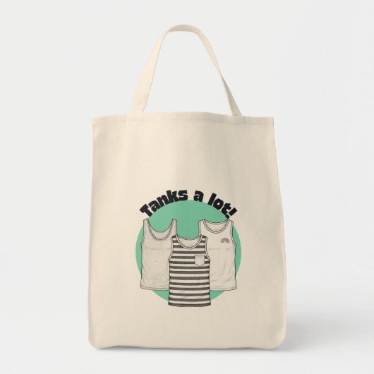 Tanks een hoop! grappig tanktop bedankt tas (Voorkant)