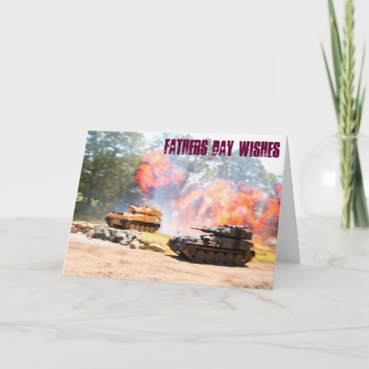 Tanks fathers day cards. kaart (Voorkant)