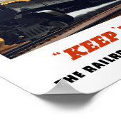 Tanks vechten niet in fabrieken — WW2 Railroad Poster (Hoek)