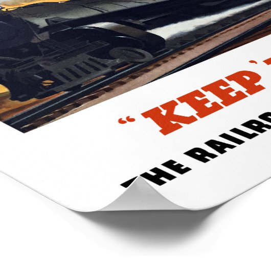 Tanks vechten niet in fabrieken — WW2 Railroad Poster (Hoek)