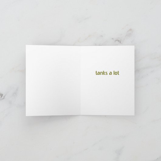 Tanks veel wenskaart kaart (Binnen)