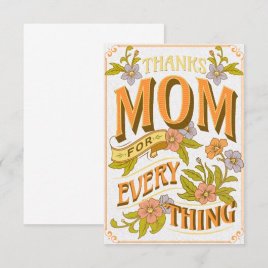 tanks voor alles bedankkaart (Voorkant / Achterkant)