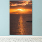 Tankschip op zonsondergang in de Atlantische Oceaa Canvas Afdruk (Insitu (Houten vloer))