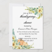 Tanksgiving Invitation Kaart (Voorkant)