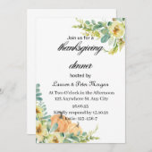 Tanksgiving Invitation Kaart (Voorkant / Achterkant)