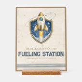 Tankstation Bord Ruimte Verjaardag (Voorkant)