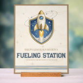 Tankstation Bord Ruimte Verjaardag (Neutraal)