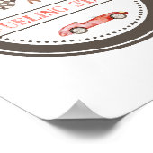 Tankstation Red Race Car Sign Poster (Hoek)