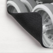 Tanktandwielen en spoorbanen muismat (Hoek)