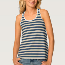 Tanktop Blauwe/Vanilla Stripes