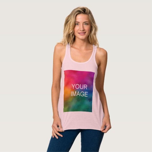 Tanktop elegante moderne zachte roze Sjabloon (Volledige Voorkant)