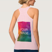 Tanktop elegante moderne zachte roze Sjabloon (Achterkant)