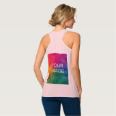 Tanktop elegante moderne zachte roze Sjabloon (Volledige Achterkant)
