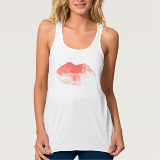 Tanktop ♡ handbeschilderde lips