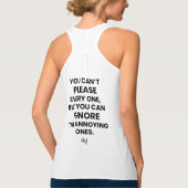 Tanktop: Kan niet iedereen behagen (paarse) Tanktop (Achterkant)