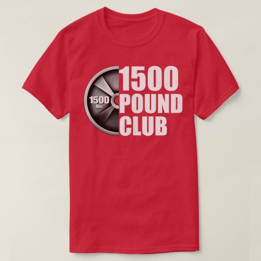 Tanktop met 1500 pond voor Club Powerlift (Design voorkant)