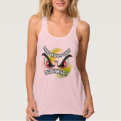 Tanktop: Mind Your Own (roze) Tanktop (Voorkant)