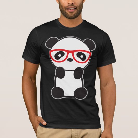 Tanktop Rode glazen Panda-Mannen (Voorkant)
