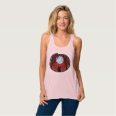 Tanktop van de Shirt van de dames met zwarte kat V (Volledige Voorkant)