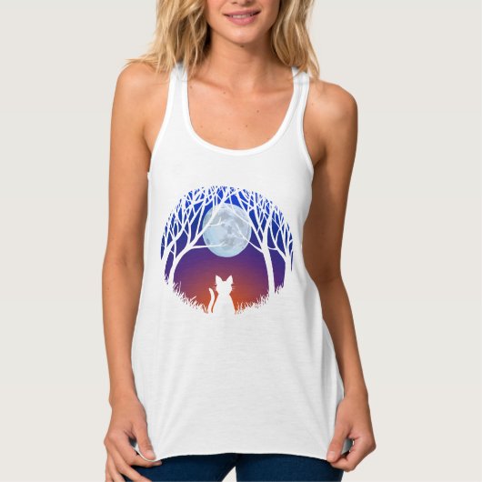 Tanktop van de Shirt van de dames met zwarte kat V (Voorkant)